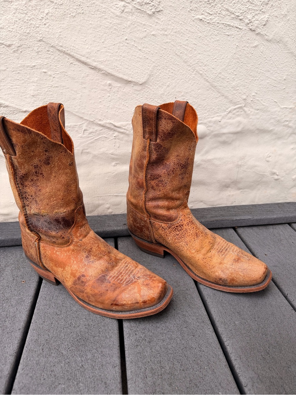 Men's Brown Leather Western Cowboy Boots size: 10.5 - Picture 2 of 10